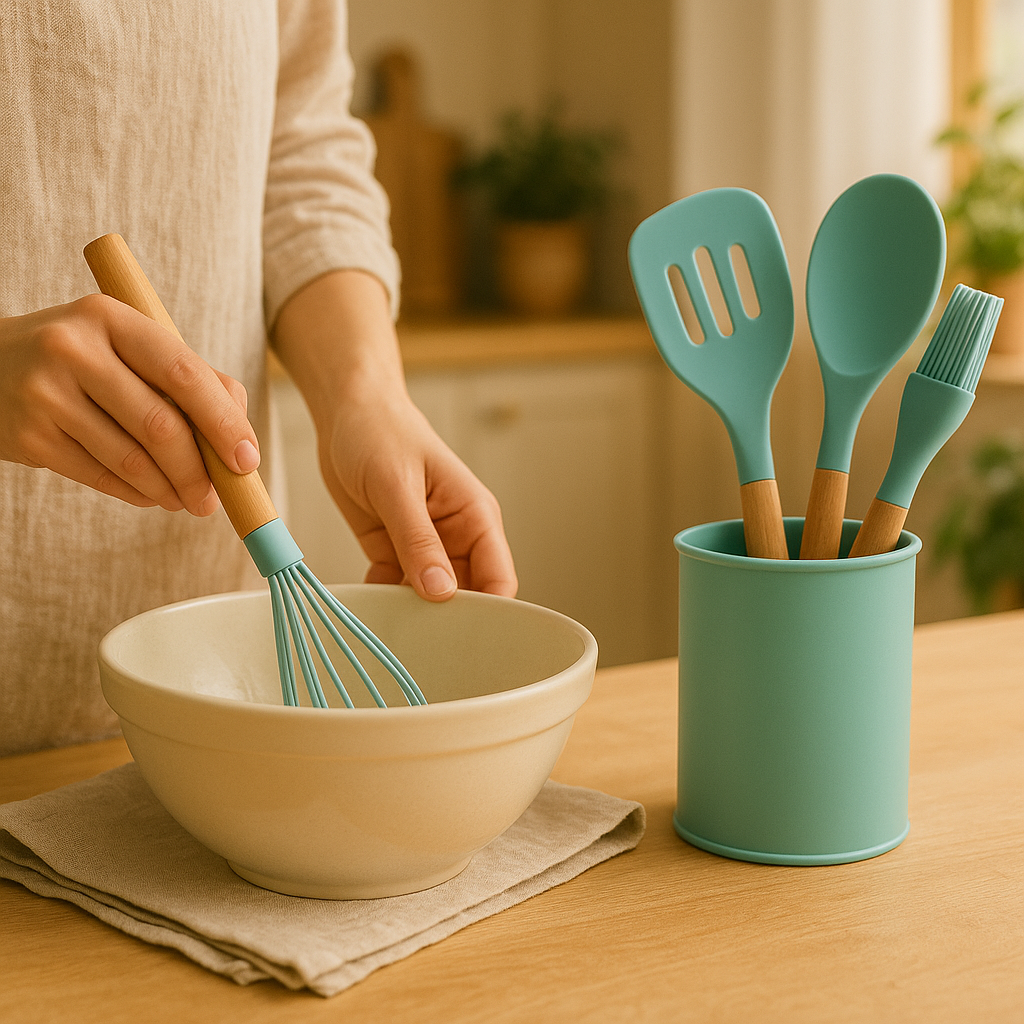Set de Utensilios de Cocina de Silicona – 12 Piezas Resistentes al Calor