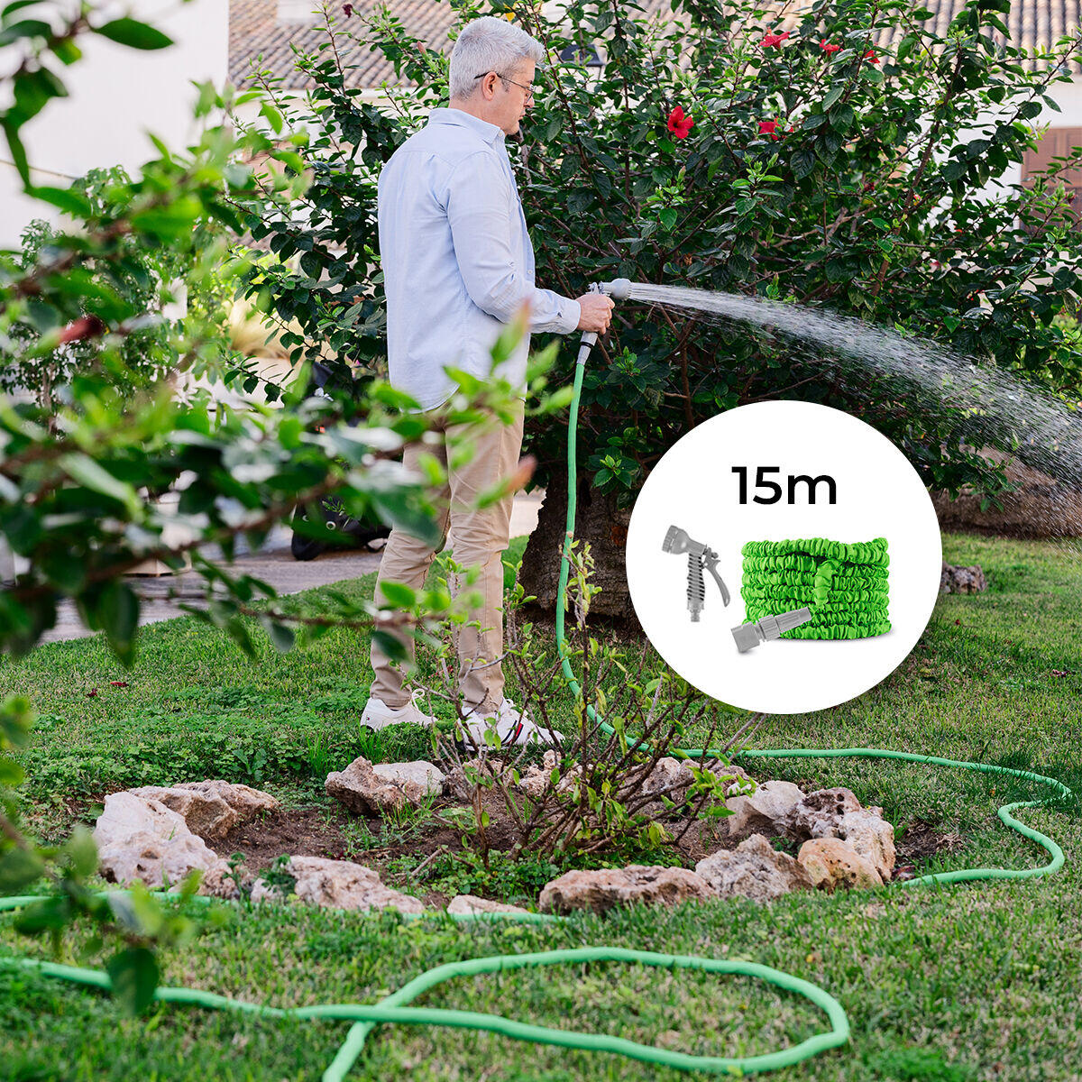 Manguera de Jardín Extensible  15 m