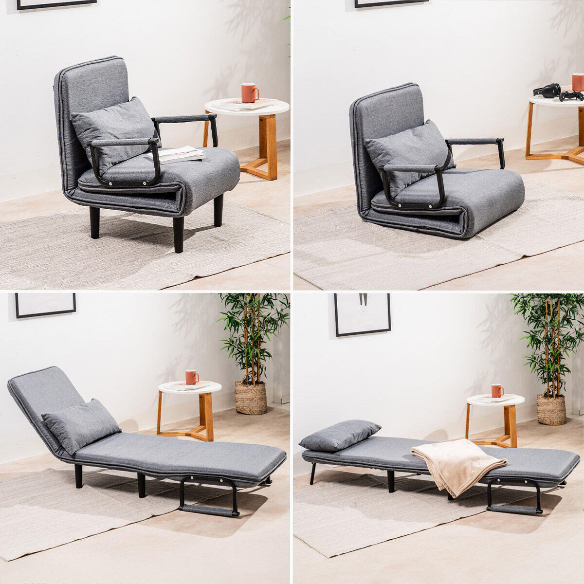 Sofá Cama Convertible 4 en 1 – Diseño Compacto y Funcional para Espacios Reducidos