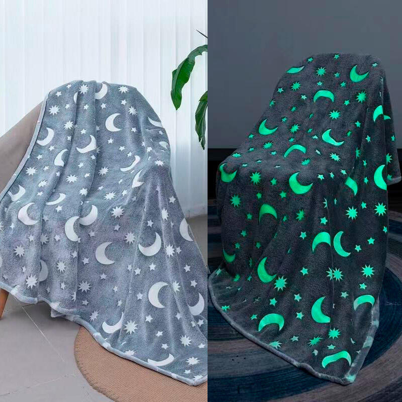Manta Luminosa en la Oscuridad Gris – Suave, Divertida y 127x152 cm