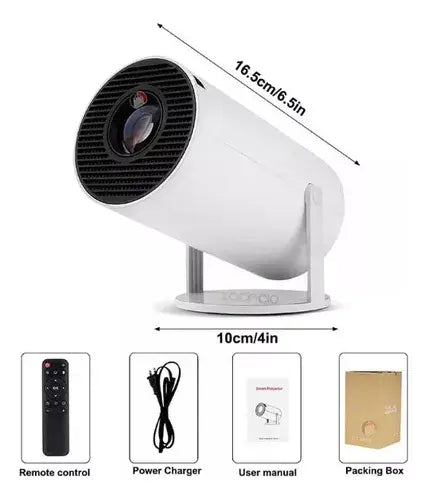 Proyector Android 12 – Cine en Casa con Sistema Inteligente y Alta Resolución