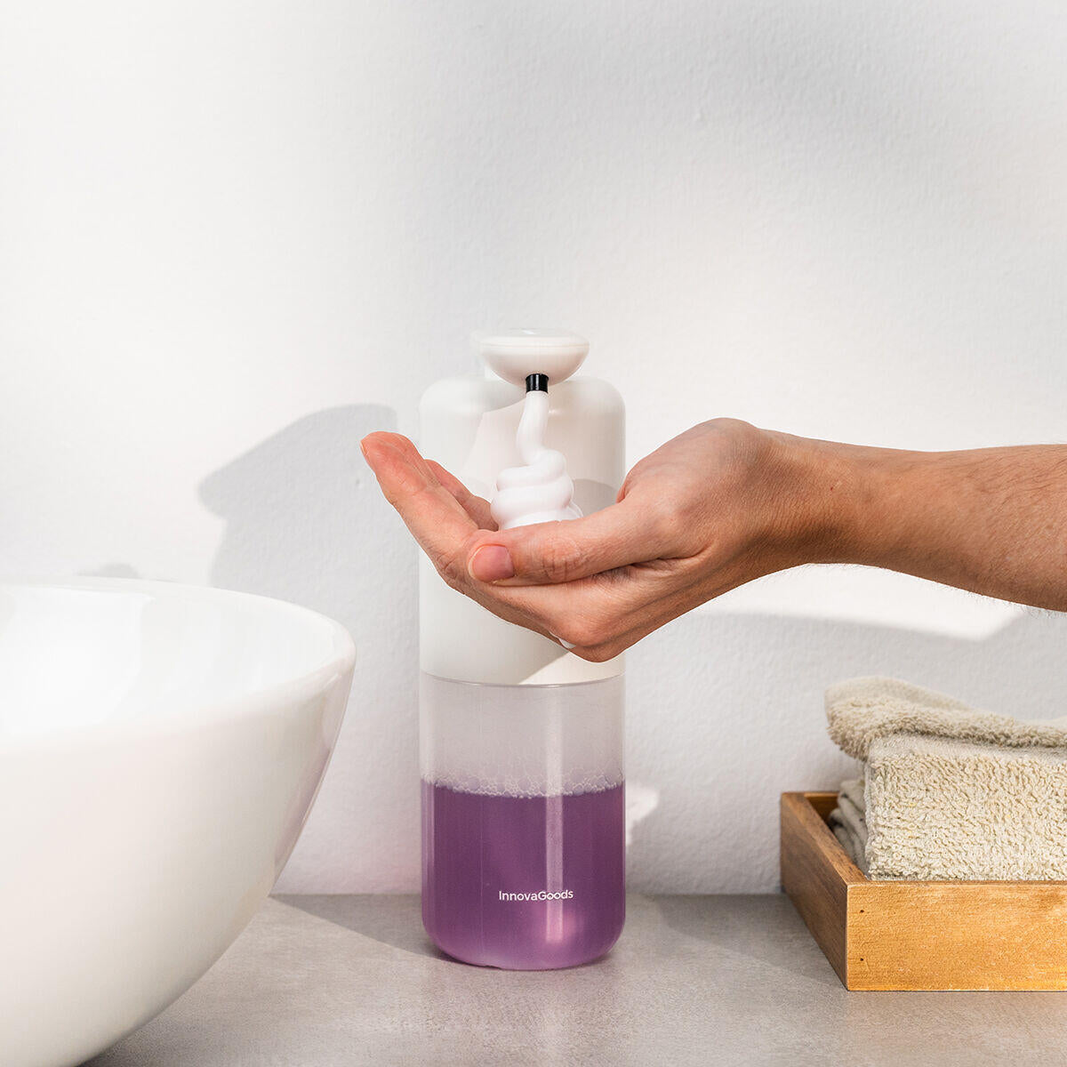 Dispensador Automático de Jabón en Espuma – Sensor, Recargable y Moderno