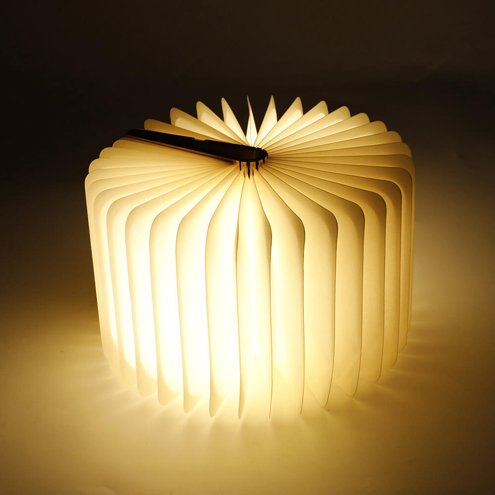 Lámpara Libro Plegable de Madera – Decorativa, Portátil y Regalo Original