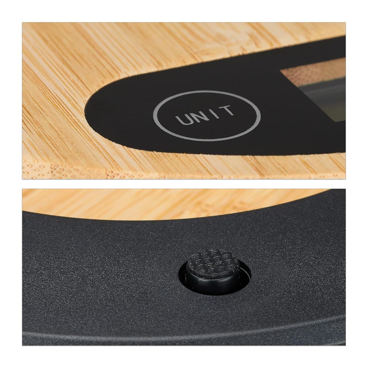 Balanza de Cocina Digital de Bambú – Precisión, Estilo Natural y Ecológica