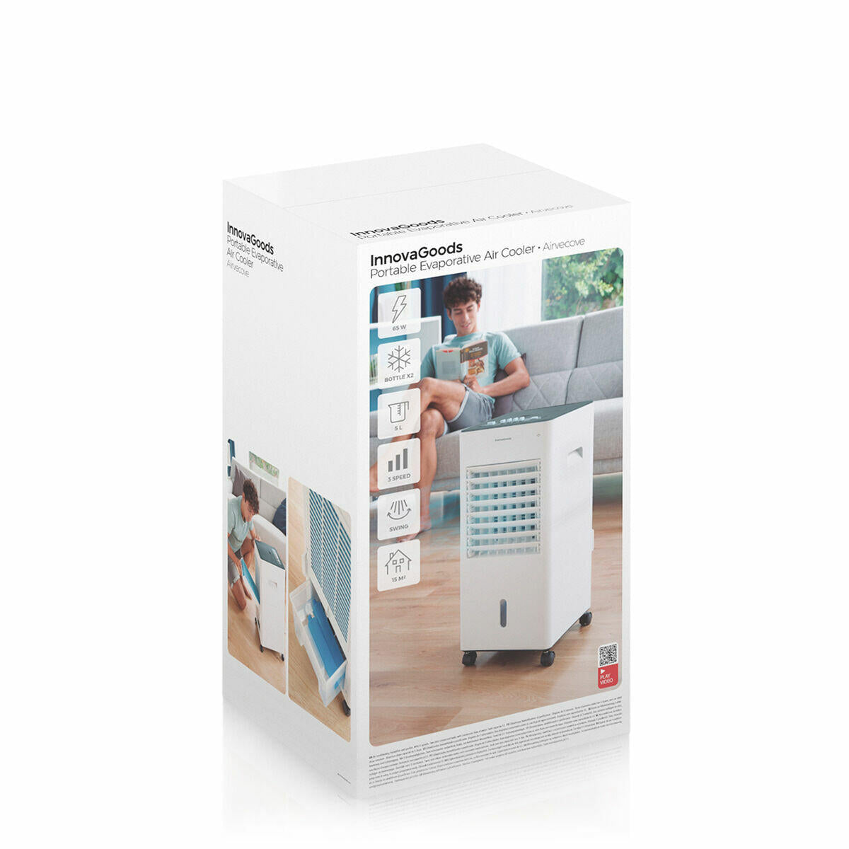 Climatizador Evaporativo Portátil 5L – Aire Fresco y Multifunción 65W